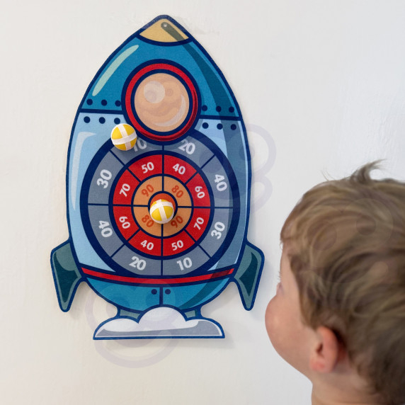 WOOPIE Velcro Dartboard Rocket Arcade Game