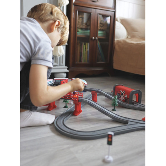 WOOPIE Electric Train Track Bridge Tunnel 80 pcs.