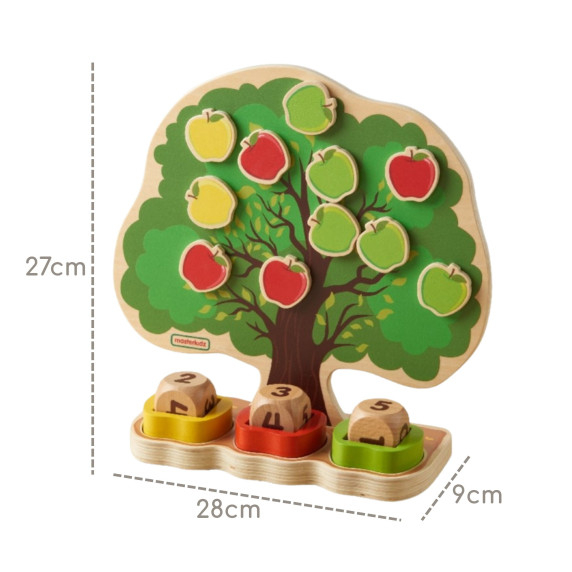 MASTERKIDZ Wooden Apple Tree - Learning to Count