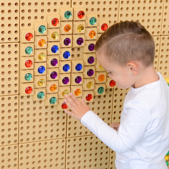 MASTERKIDZ Acrylic Colored Diamonds for STEM Science Board 72 Pieces