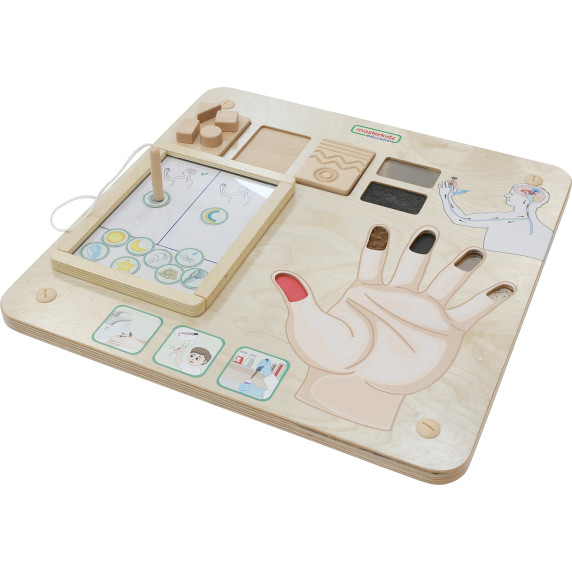 MASTERKIDZ Train Board Set 5 in 1 Sensory Board Motor Learning Senses and Emotions