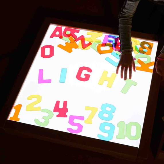 MASTERKIDZ Sensory Frame - LED Panel + Transparent Painting Tray