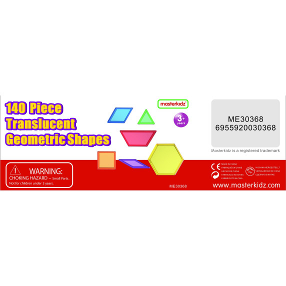 MASTERKIDZ Montessori Tangram Mosaic Blocks Set 140 pcs.