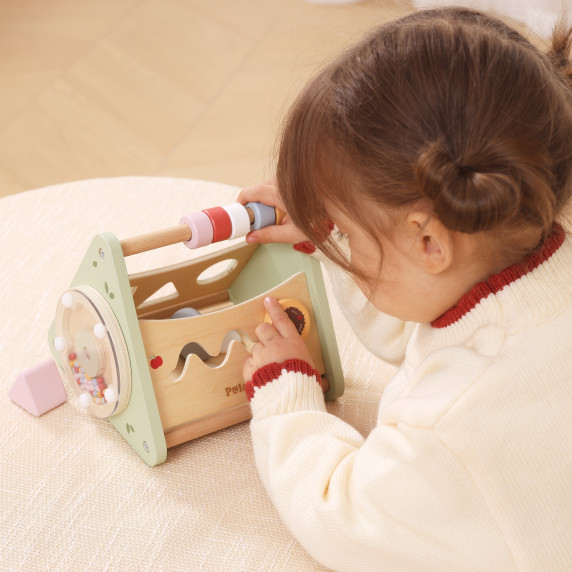 VIGA Activity Triangle – 5-in-1 Wooden Educational Toy
