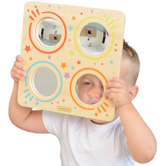 MASTERKIDZ Montessori Sensory Mirror Board and Curved Lenses