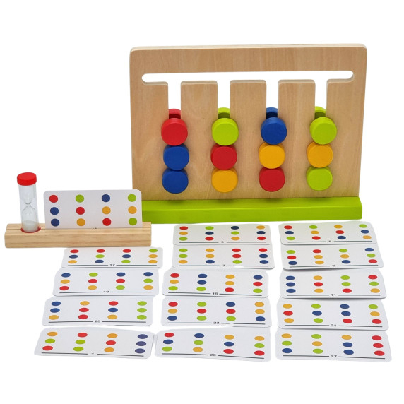 TOOKY TOY Logical Game Time Puzzle Colors 30 Patterns 18 pcs.