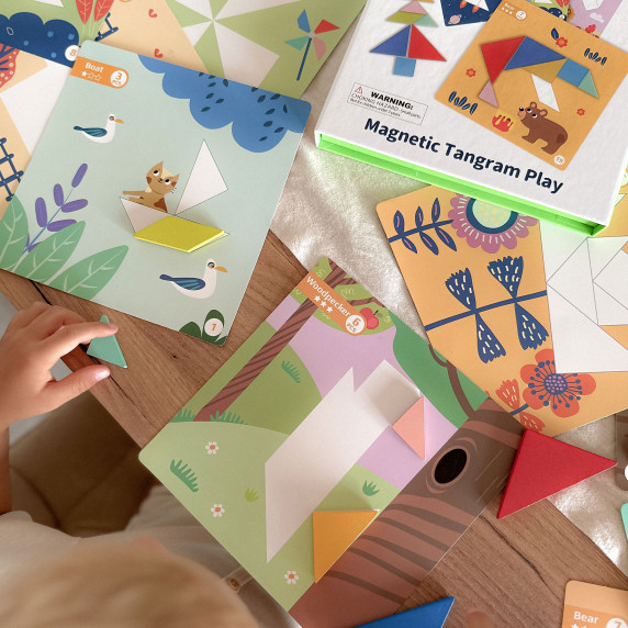 TOOKY TOY Tangram Puzzle Puzzle for Children Learning Shapes Figures Shapes 18 pcs.