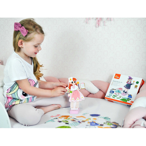 VIGA Wooden Magnetic Educational Dress Up Puzzle