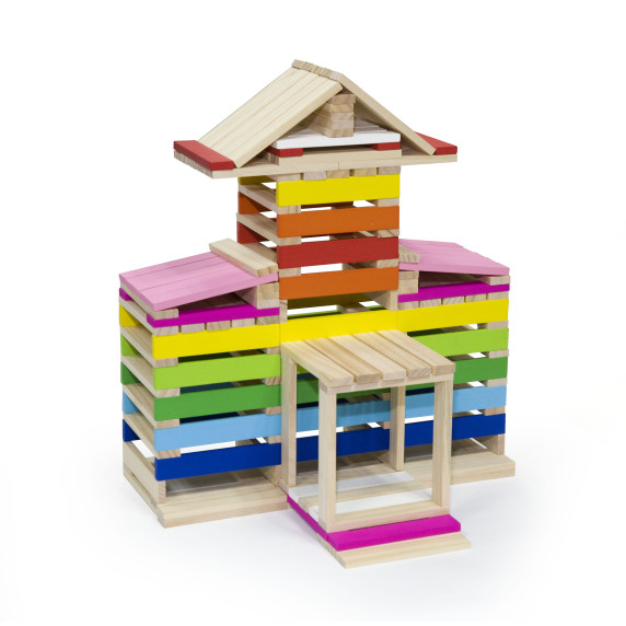 VIGA Wooden Building Blocks Buildings
