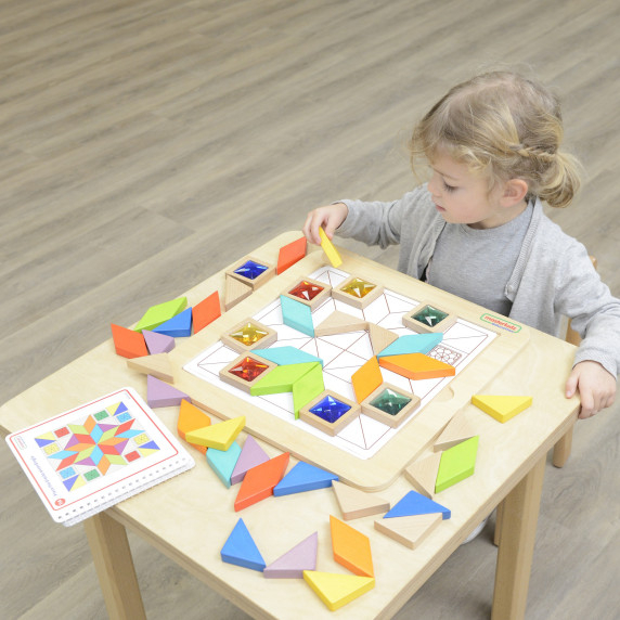 MASTERKIDZ Montessori Tangram Color and Shape Learning Mosaic Puzzle