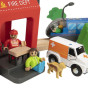 Tooky Toy Wooden Electric Train Fire Department Sound Effects 70 pcs FSC