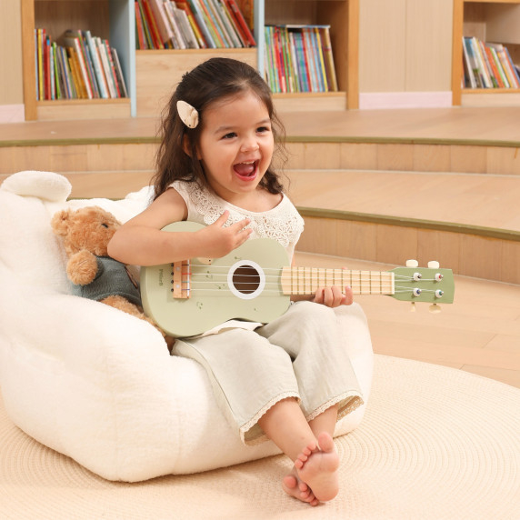 Viga Wooden Ukulele Guitar for Kids Green with Musical Notes