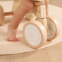 VIGA PolarB Wooden Ride-on Brown Teddy Bear with Soft Wheels