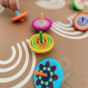 VIGA Colorful Wooden Spinning Top 1pc