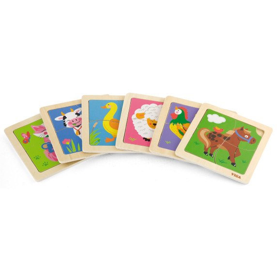 VIGA Handy Wooden Cow Puzzle