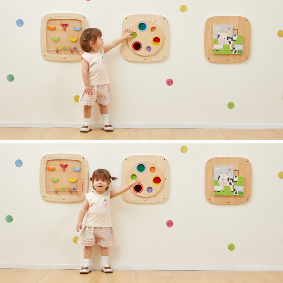 VIGA Wooden Manipulative Board Sensory Picture Puzzle