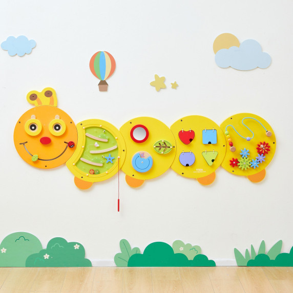 VIGA Large Wooden Caterpillar Activity Board