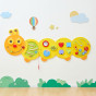 VIGA Large Wooden Caterpillar Activity Board
