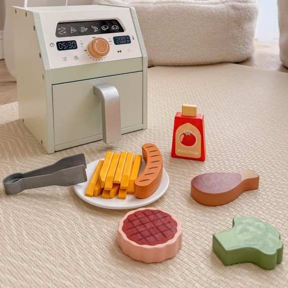 TOOKY TOY Wooden Air Fryer Air Fryer