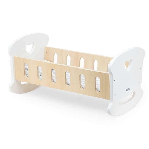 VIGA Wooden Doll Cradle with Heart