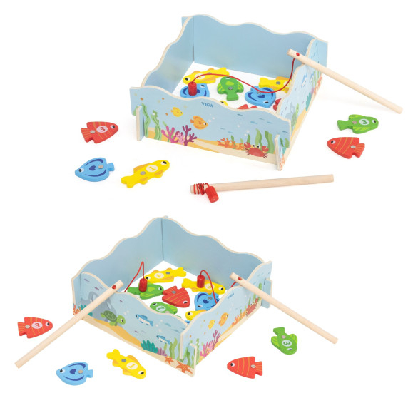 VIGA Wooden Magnetic Fishing Game – Learning and Fun in One