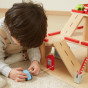 VIGA Wooden Parking for Cars with Elevator for 4 Cars and Helicopter