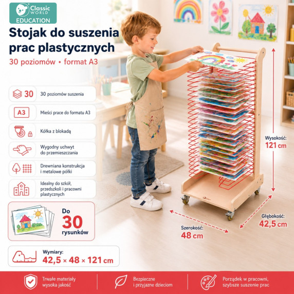 CLASSIC WORLD EDU Art Drying Rack - 30 Levels