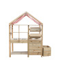 CLASSIC WORLD EDU Large Wooden Kitchen with Roof Accessories