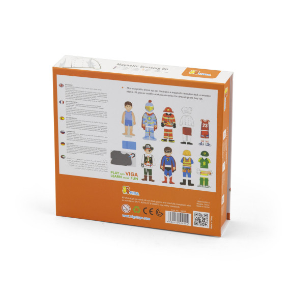 Viga Wooden Magnetic Puzzle Educational Dress Up 8 Characters