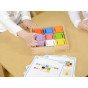 MASTERKIDZ Cups and Square Blocks Wooden Toy Montessori Color Sorter