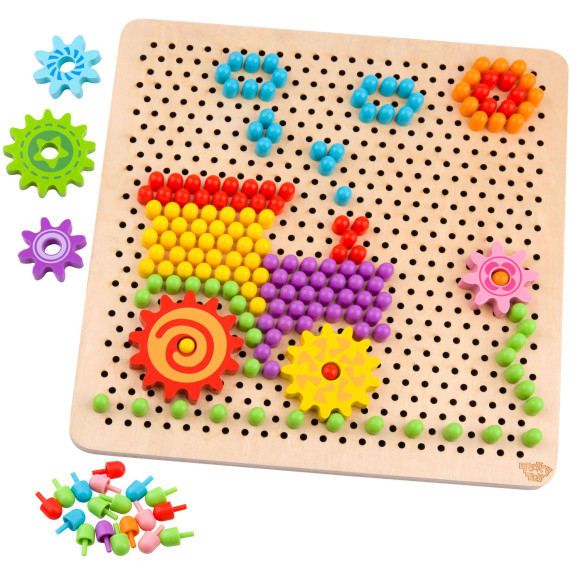 TOOKY TOY Montessori Mosaic Puzzle with Pins Climbing 88 pcs.