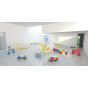 CLASSIC WORLD EDU Huge Wooden Construction Blocks Set Police Vehicles 89 pcs.
