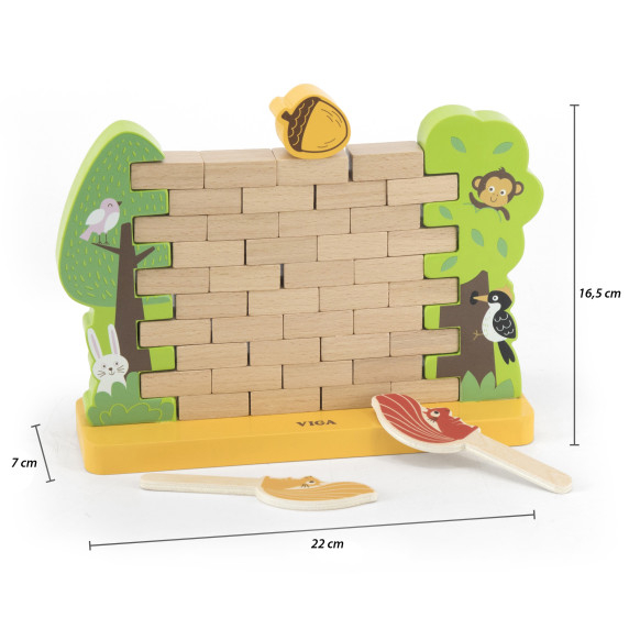 VIGA Wooden Arcade Game Falling Acorn Puzzle