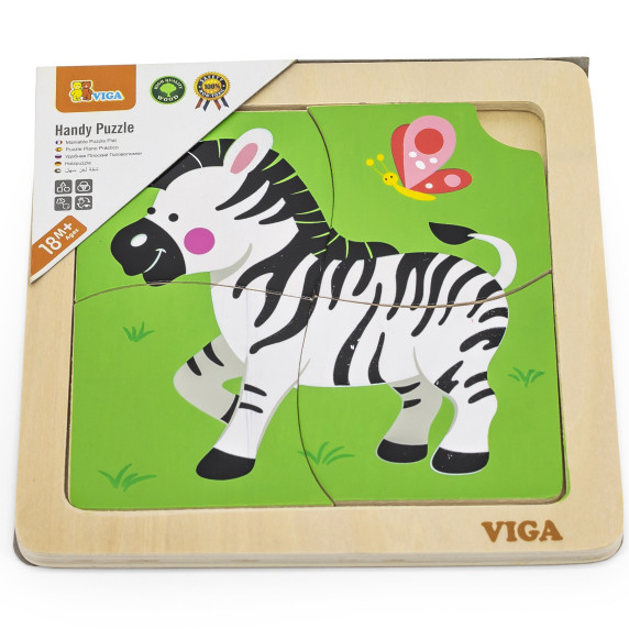 VIGA Handy Wooden Zebra Puzzle