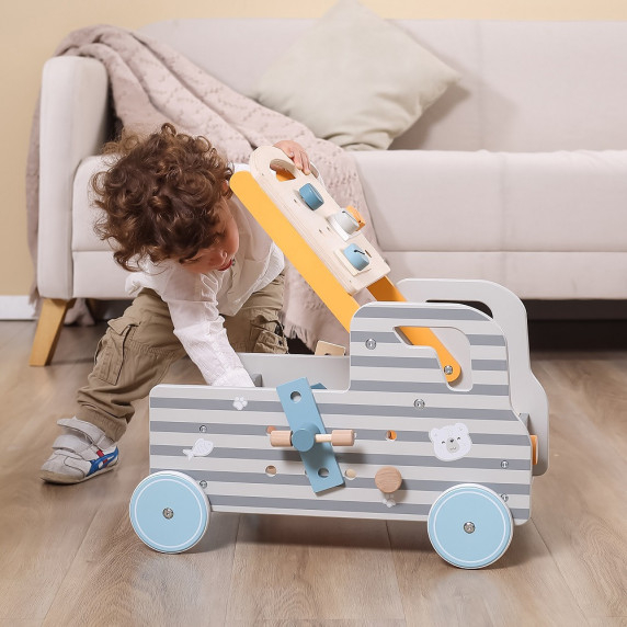VIGA PolarB Wooden Car with Tools DIY Workshop Car