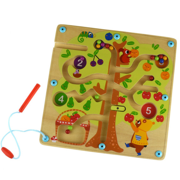 TOOKY TOY Fruit Tree Magnetic Maze Learning Counting
