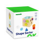 TOOKY TOY Wooden Sorter Colored Cube with Colored Patterns 13 pcs.