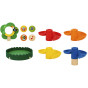Tooky Toy Wooden Ball Track with Animals Spiral Ball Track + 4 Balls