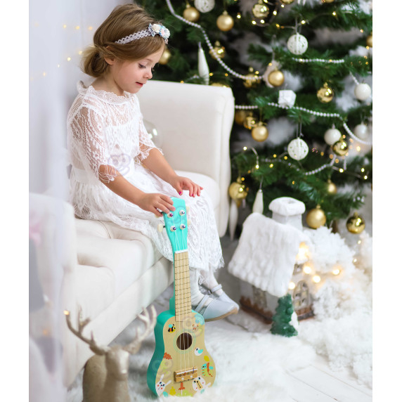TOOKY TOY Wooden Ukulele Guitar for Children 3+