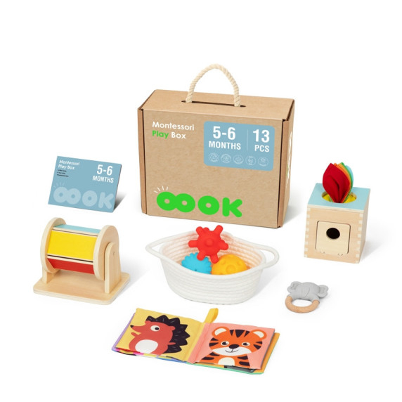 TOOKY TOY Box XXL Montessori Educational 6in1 Sensory Box 5-6 Months