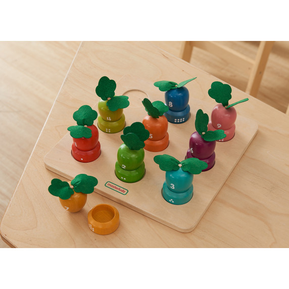 MASTERKIDZ Montessori Vegetables Educational Board Learning Numbers and Colors