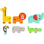 TOOKY TPY Wooden Montessori Puzzle Multilayer Board Forest Animals 7 pcs.