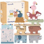 TOOKY TOY Wooden Blocks Puzzle Animals Montessori 9 pcs.