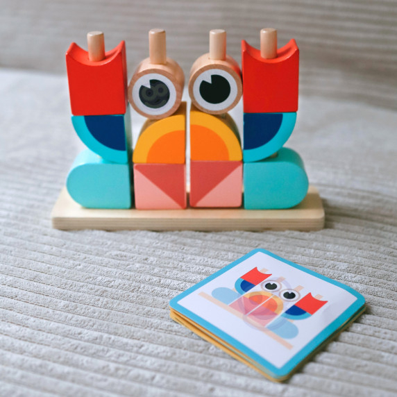 TOOKY TOY Creative Wooden 3D Space Blocks Crab