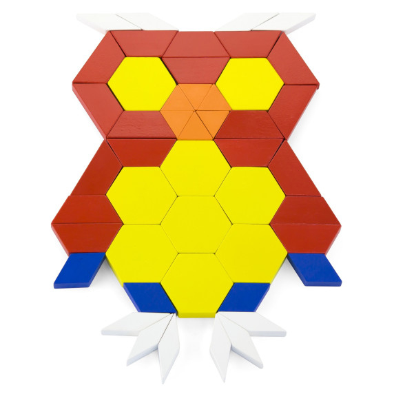VIGA Wooden Flat Blocks in a Bucket 250 Montessori Pieces