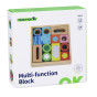 TOOKY TOY Wooden Box Sensory Blocks Multifunctional Puzzle Shapes Sound Touch 12 pcs.