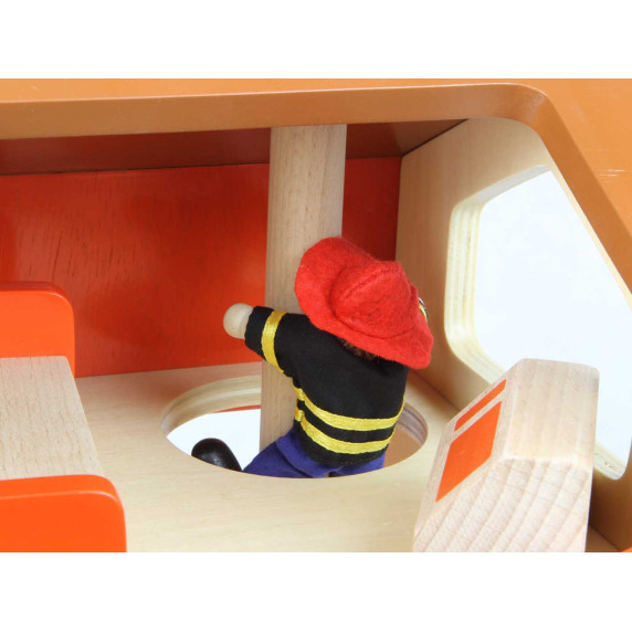 MASTERKIDZ Mini Fire Station Wooden Set