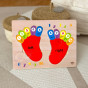 TOOKY TOY Educational Wooden Puzzle Hands and Feet Learning Counting and Colors