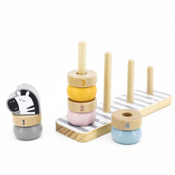 VIGA PolarB Wooden Educational Puzzle with Montessori Animals