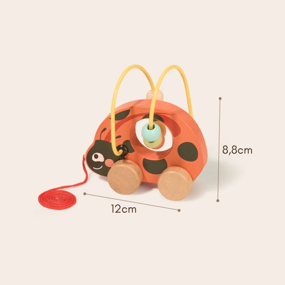 TOOKY TOY Ladybug 3-in-1 Developmental Play Set